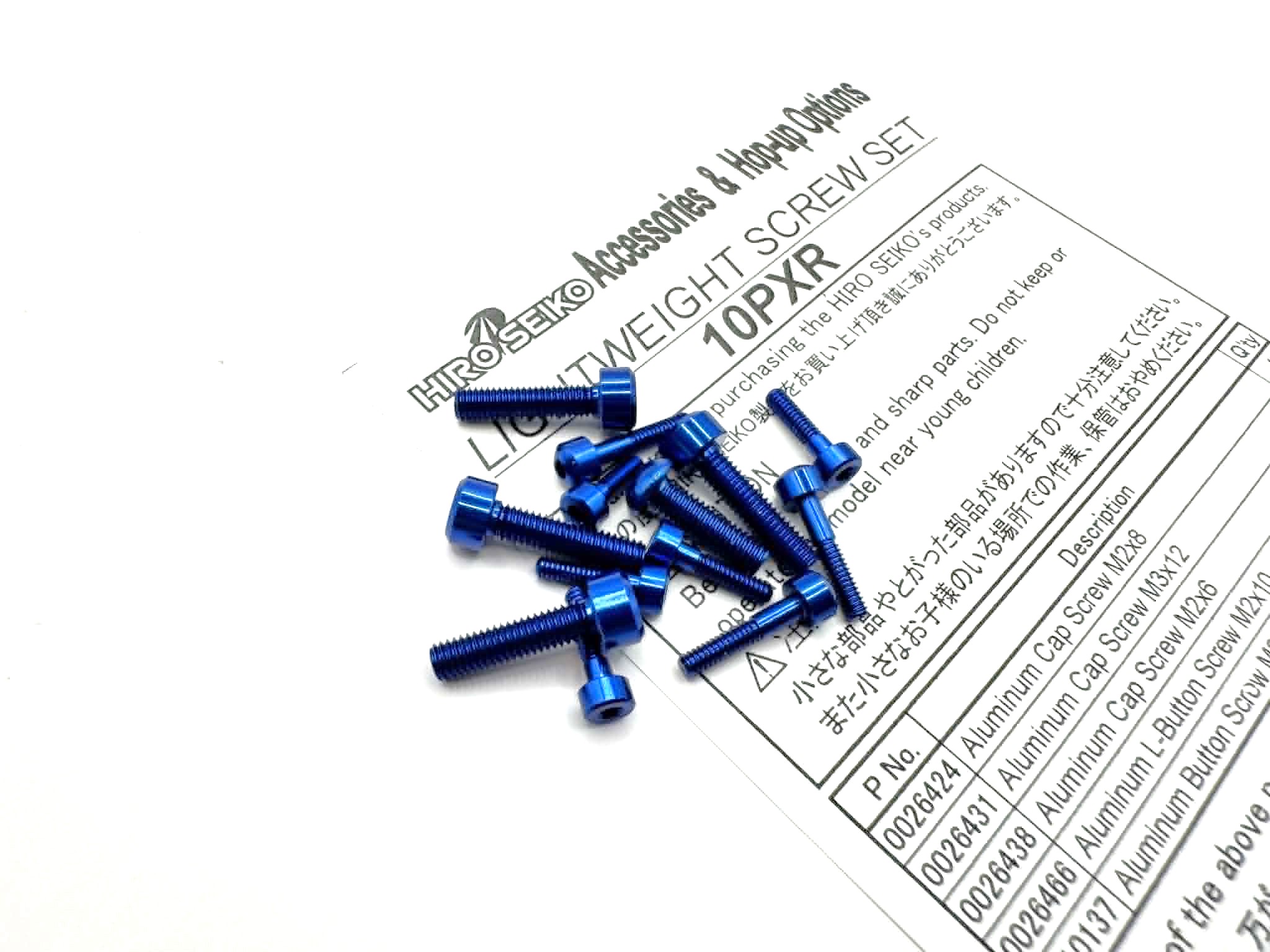 10PXR Light Weight Screw Set (Y-Blue)