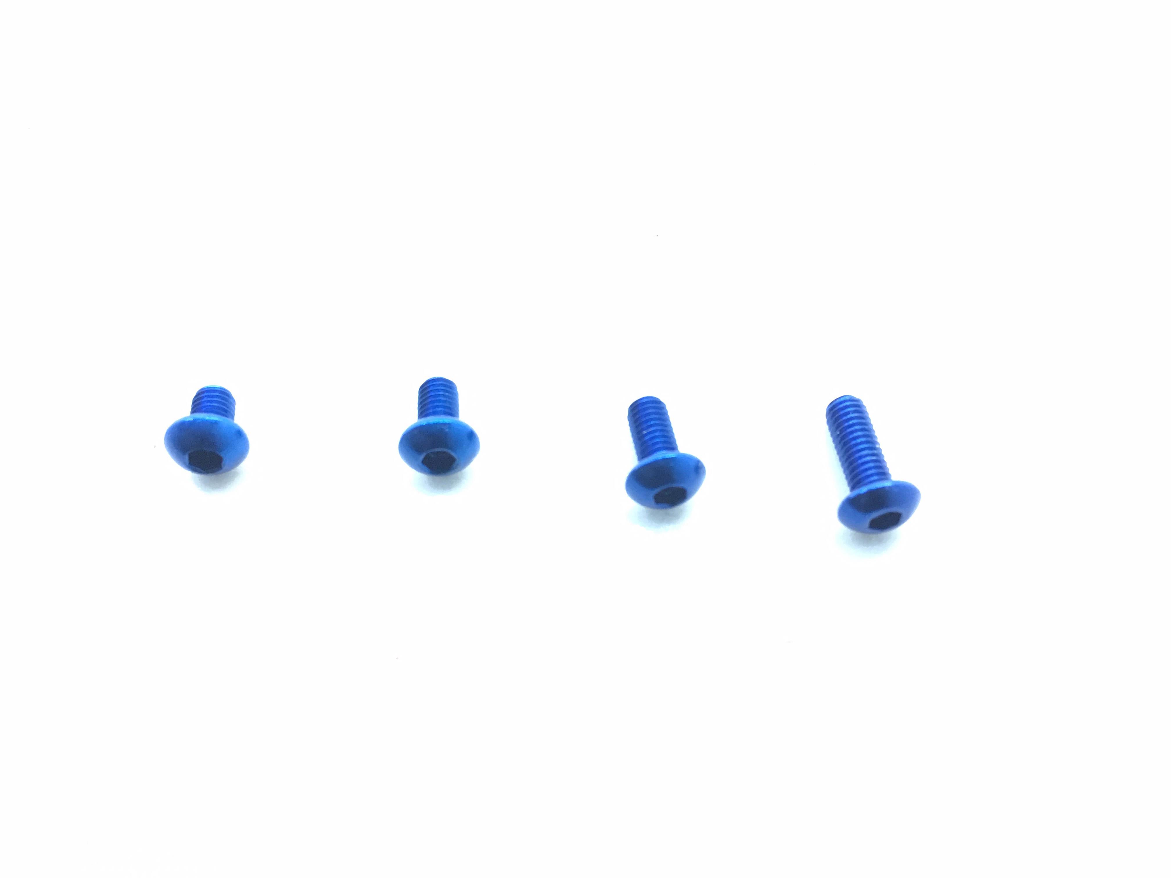 3X4 Hex Socket Button Head Duralumin Screw (Blue /4 pcs.)