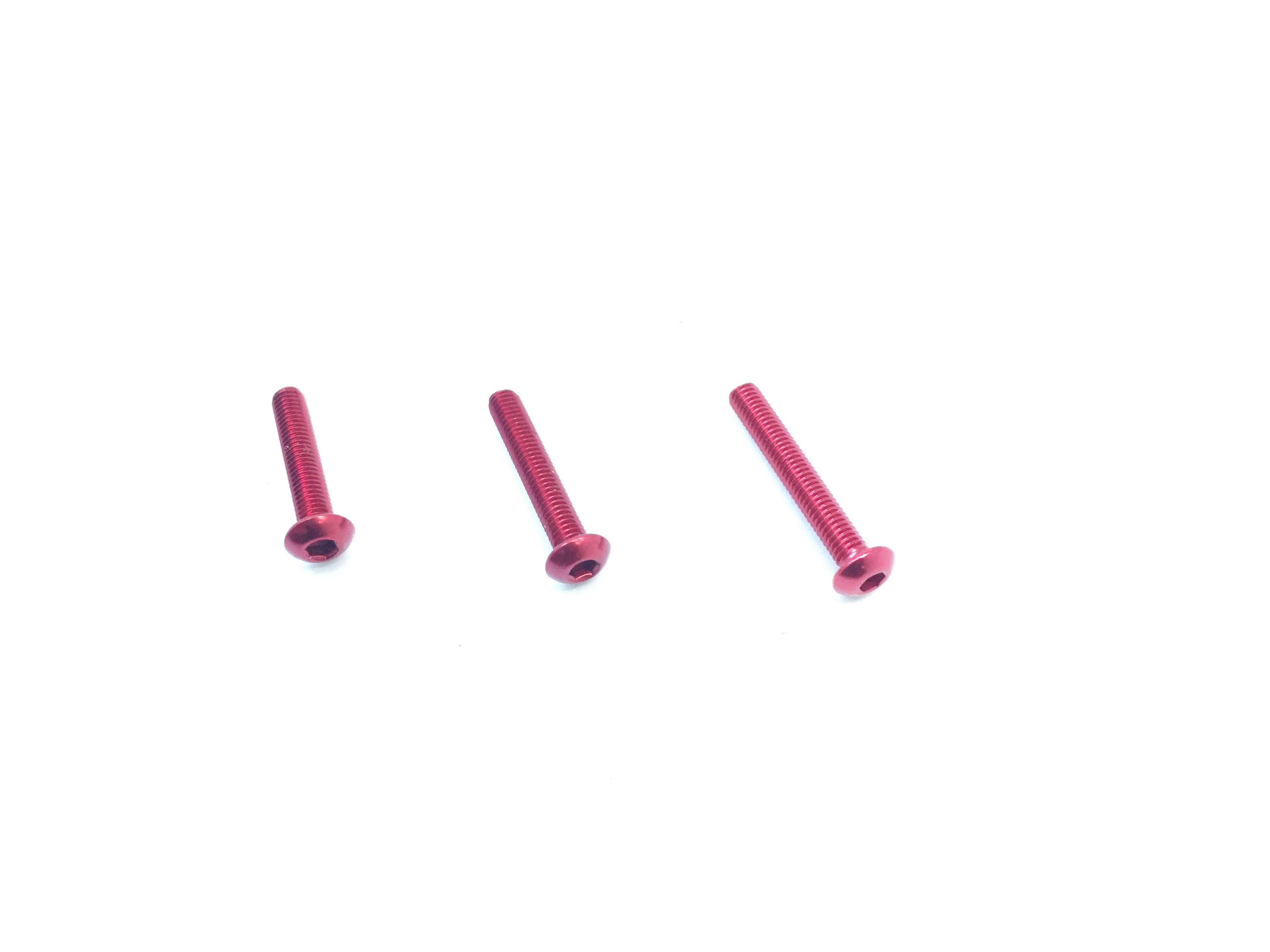 3X16 Hex Socket Button Head Screw (Red /4 pcs.)