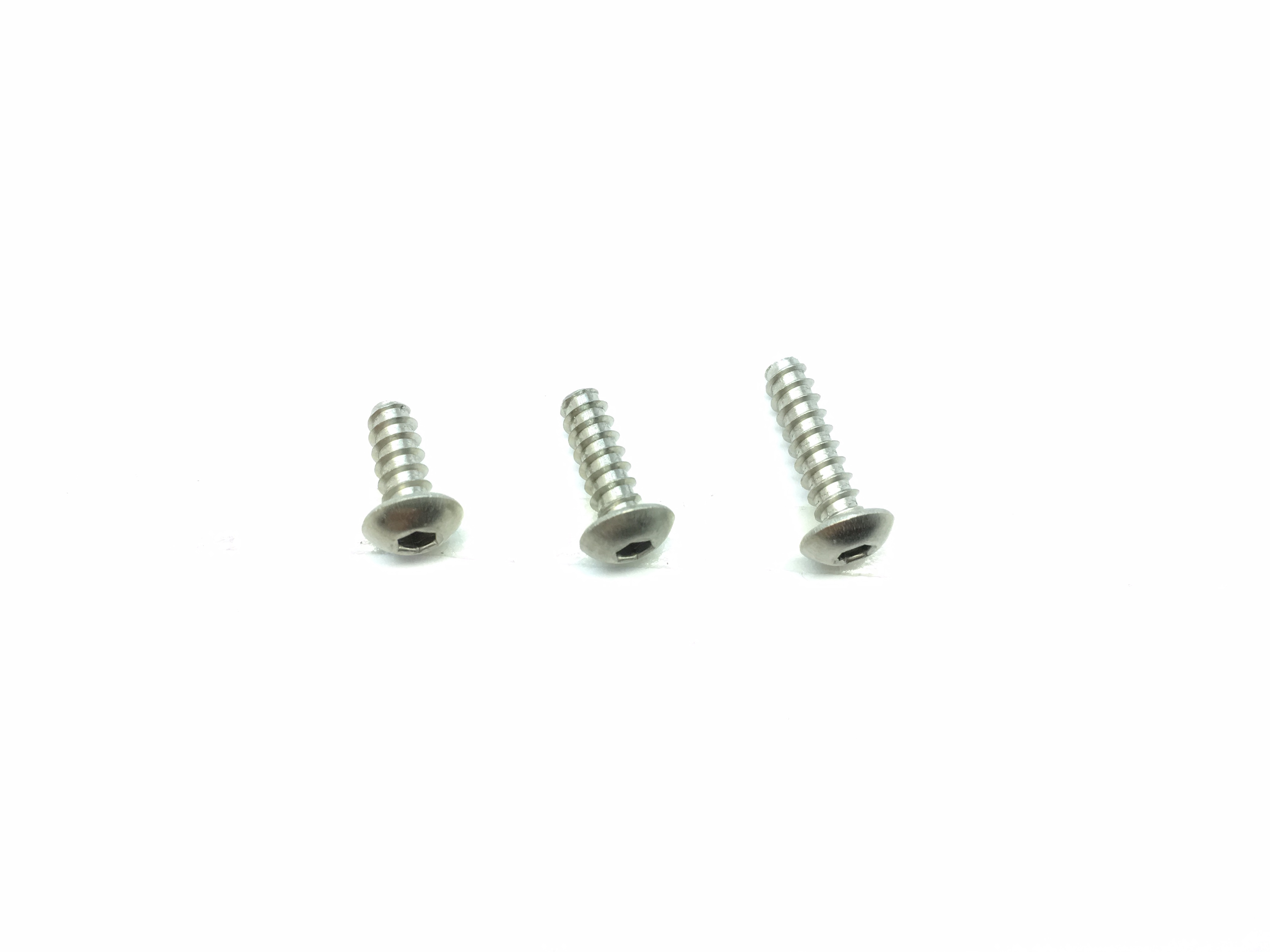 Titanium Hex Socket Button Head Tapping Screw 4X10 6 pcs.