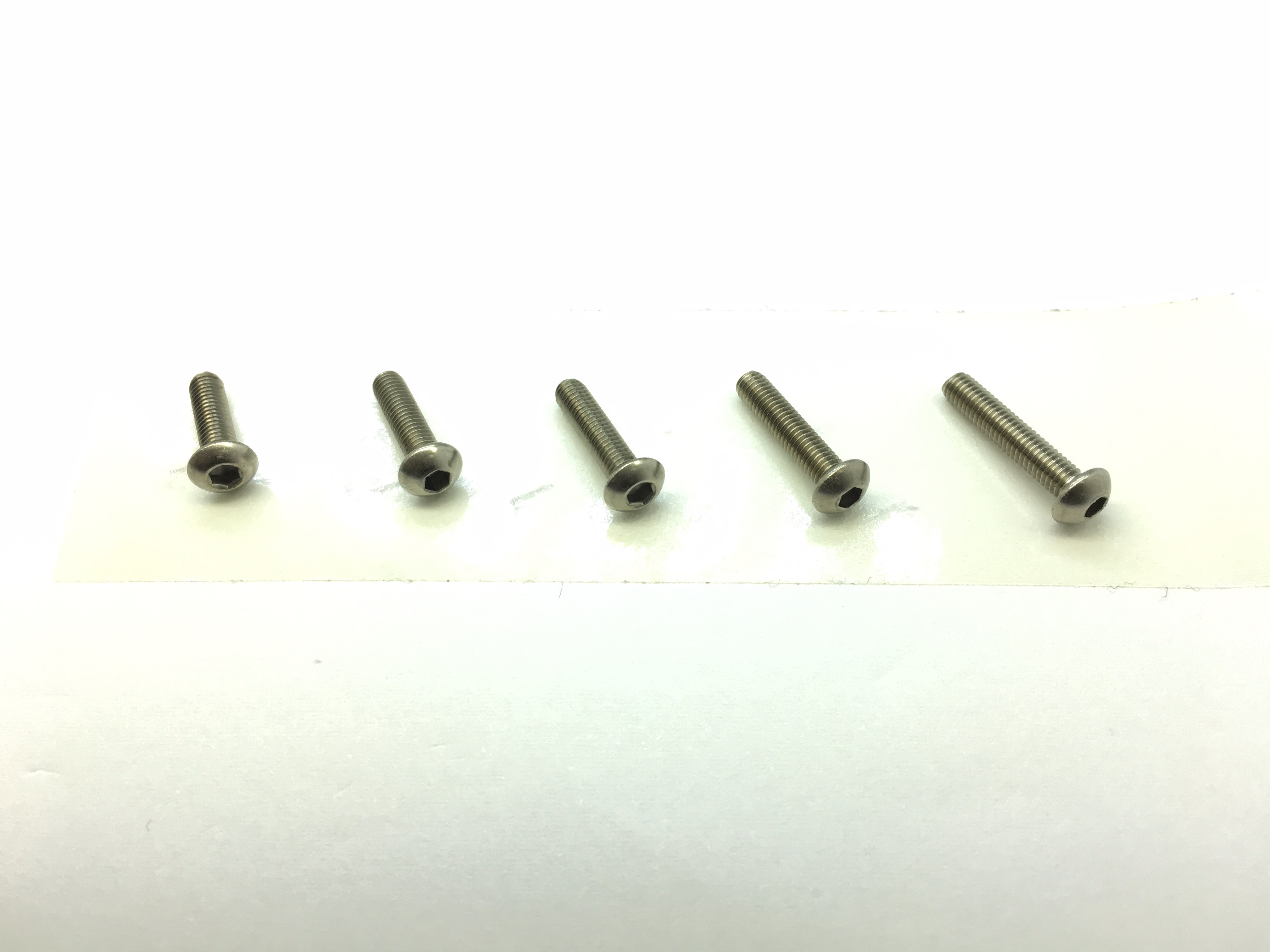 Titanium Hex Socket Pan Head Screw 3X11 6 pcs.
