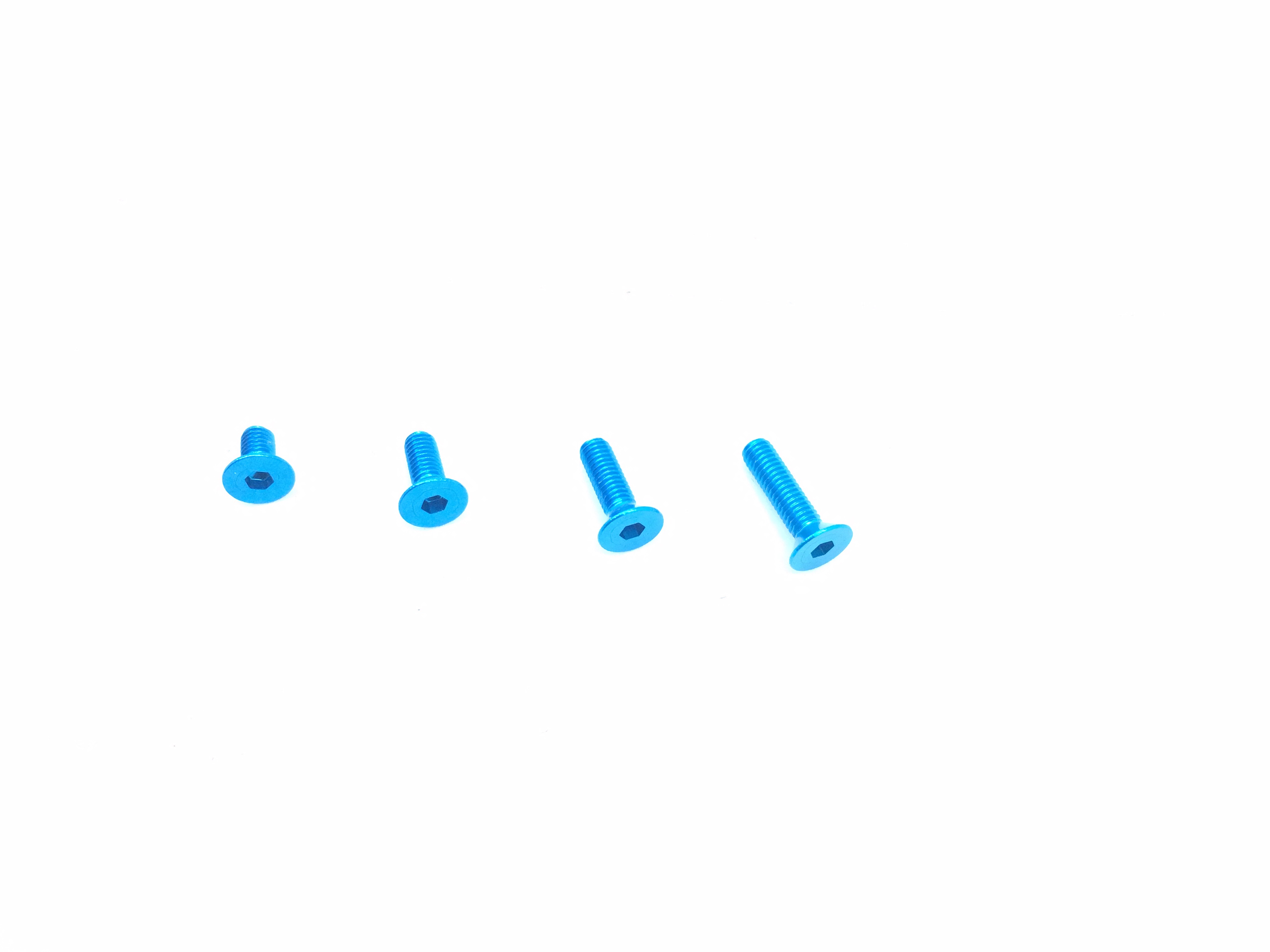 Aluminum Hex Socket Countersunk Screw 3X6 Tamiya Blue 4 pcs.