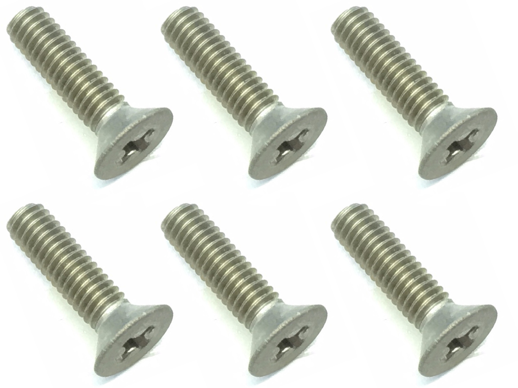 2.6X10 Titanium Countersunk Screw (6 pcs.) Phillips Head