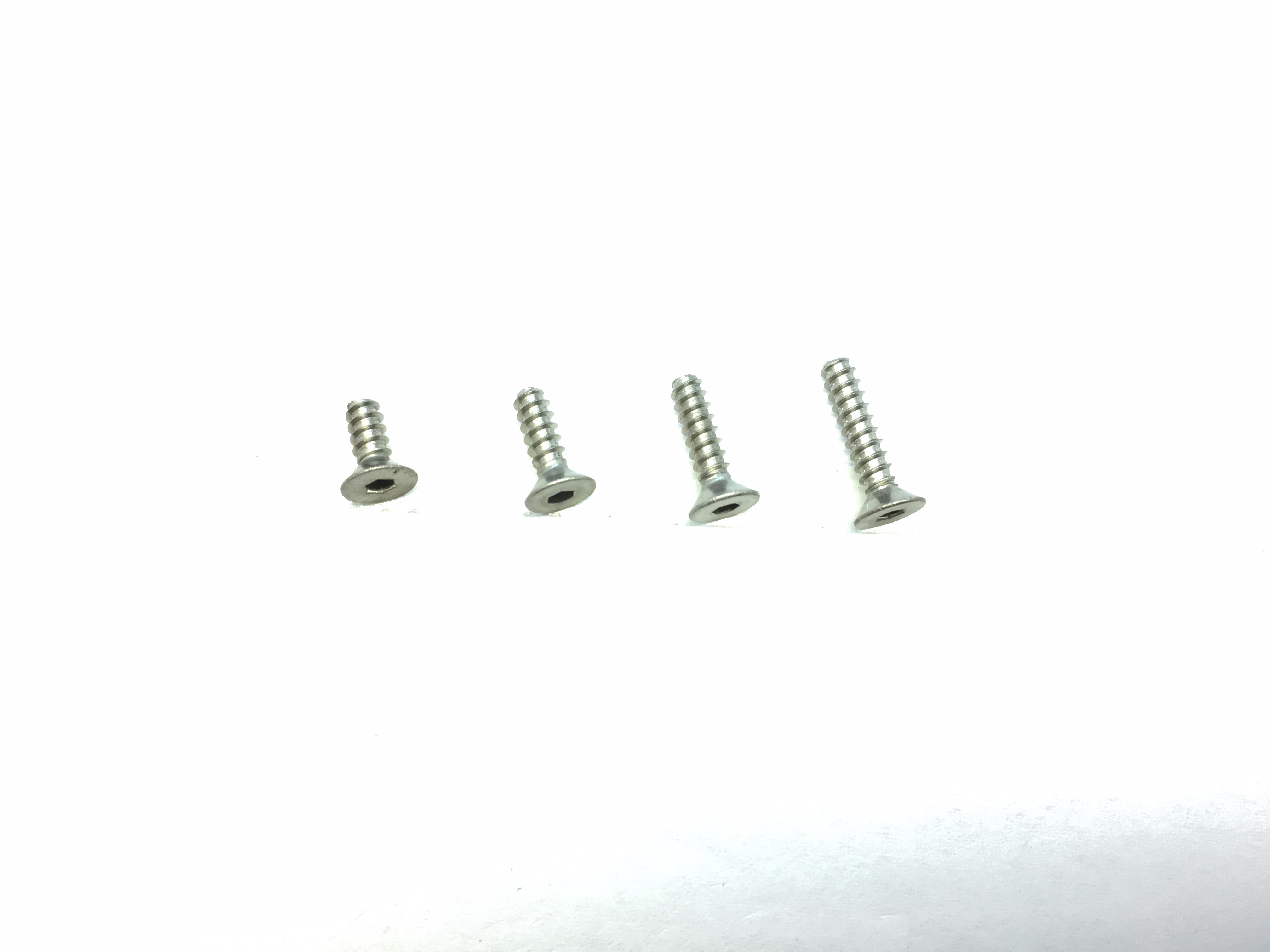 3X8 Titanium Hex Socket Countersunk Tapping Screw (6 pcs.)