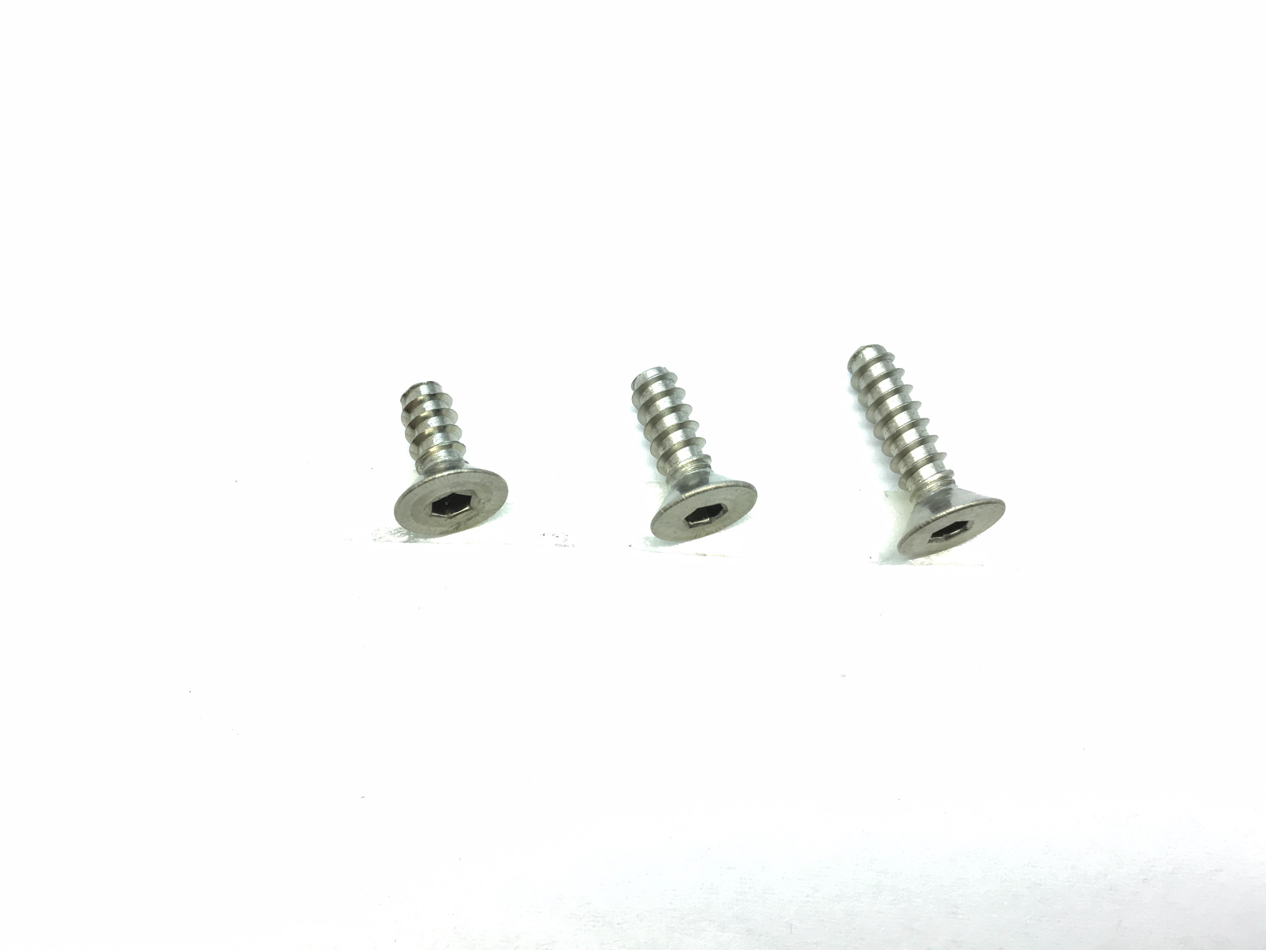 Titanium Hex Socket Countersunk Tapping Screw 4X10 6 pcs.