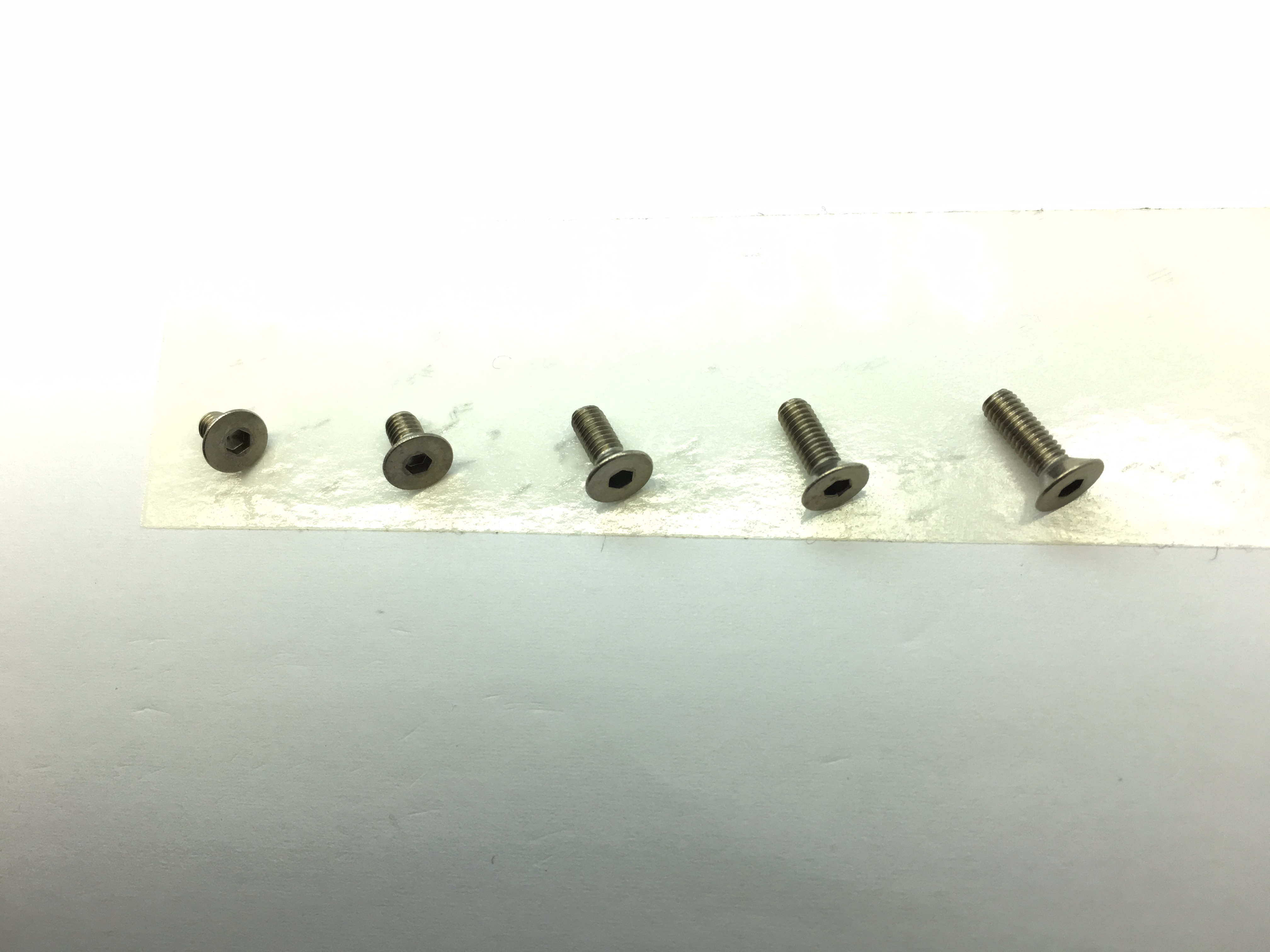 Titanium Hex Socket Countersunk Screw (6 pcs.) 3X5