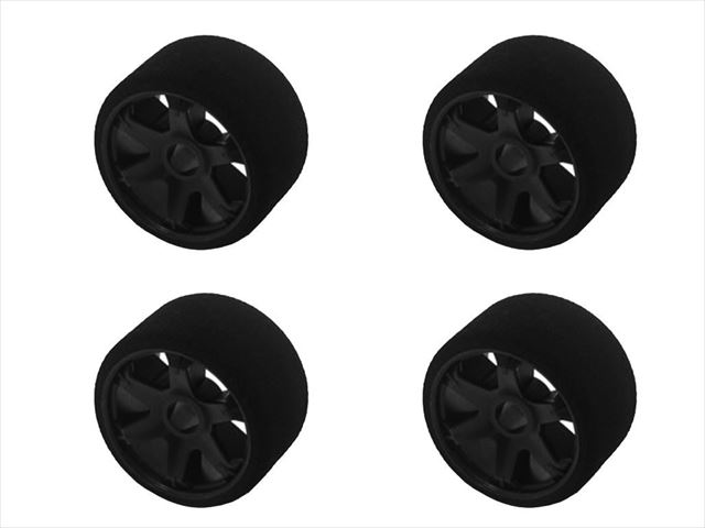 Pre-Glued Front Foam Tire Medium Hard 35(Black) 4 pcs.