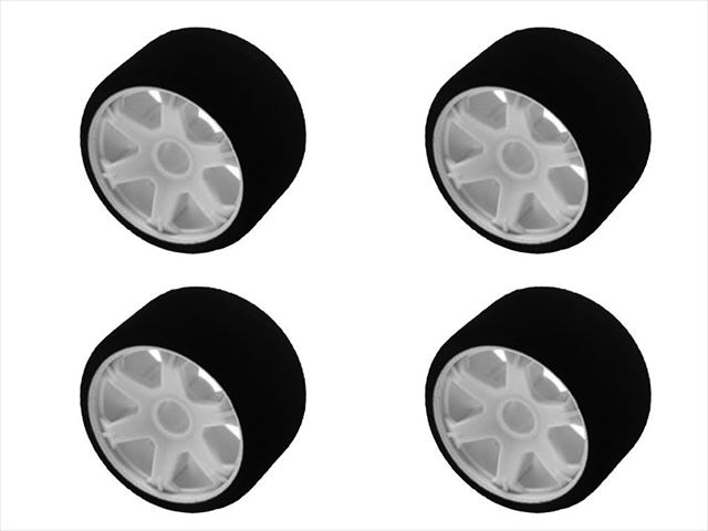 Pre-Glued Front Foam Tire Medium Hard 35(White) 4 pcs.
