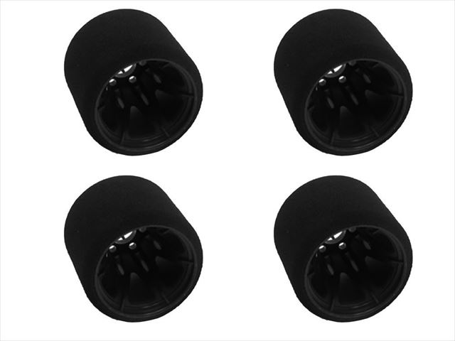 接着済みリヤスポンジタイヤ ウルトラソフト25(ブラック) 4個入 Rear form tire ultra soft25 (black) that has been bonded 4 pcs.