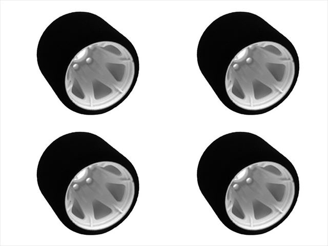 Pre-glued Rear Foam Tires, Soft 30 (White), 4 pcs.