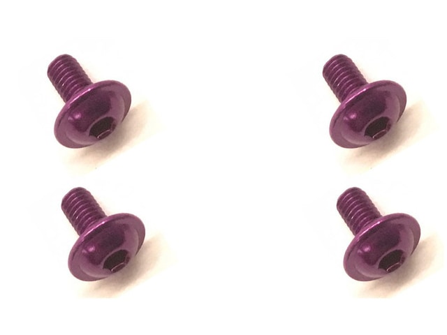 Aluminum Flanged Screw 3×6 Purple 4 pcs.