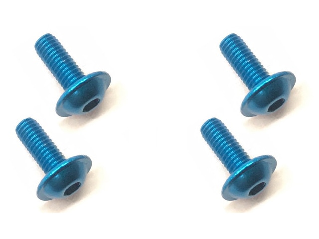 Aluminum Flanged Screw 3×8 Light Blue 4 pcs.