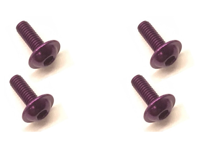 Aluminum Flanged Screw 3×8 Purple 4 pcs.