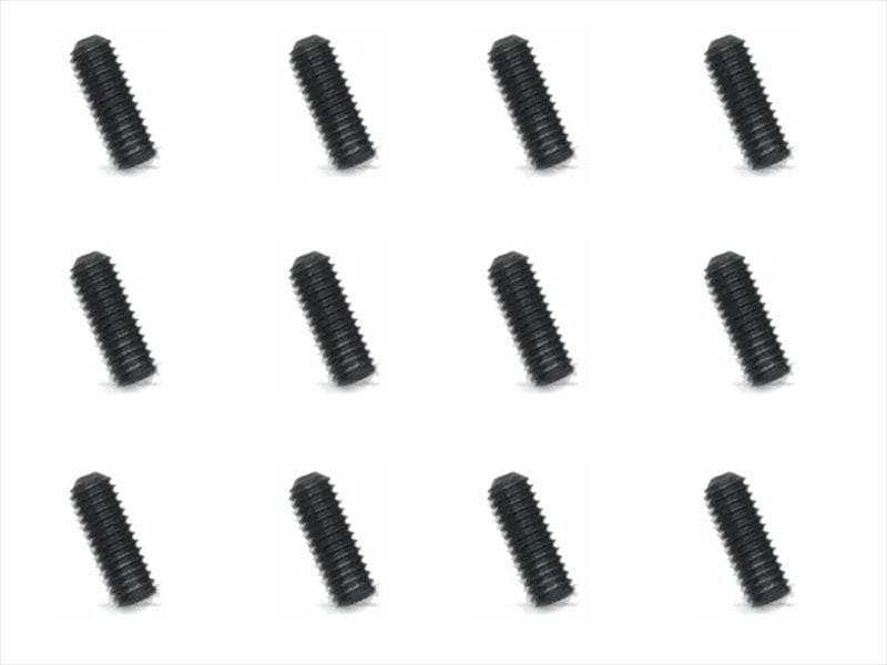 ステンレスホーロービス ブラックメッキ 3×8mm 12個入 Stainless steel hollow screw 3×8mm 12 pcs. (black plating)