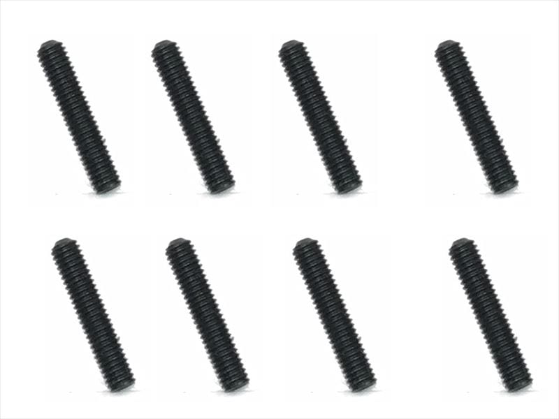 ステンレスホーロービス ブラックメッキ 3×15mm 8個入 Stainless steel hollow screw 3×15mm 8 pcs. (black plating)
