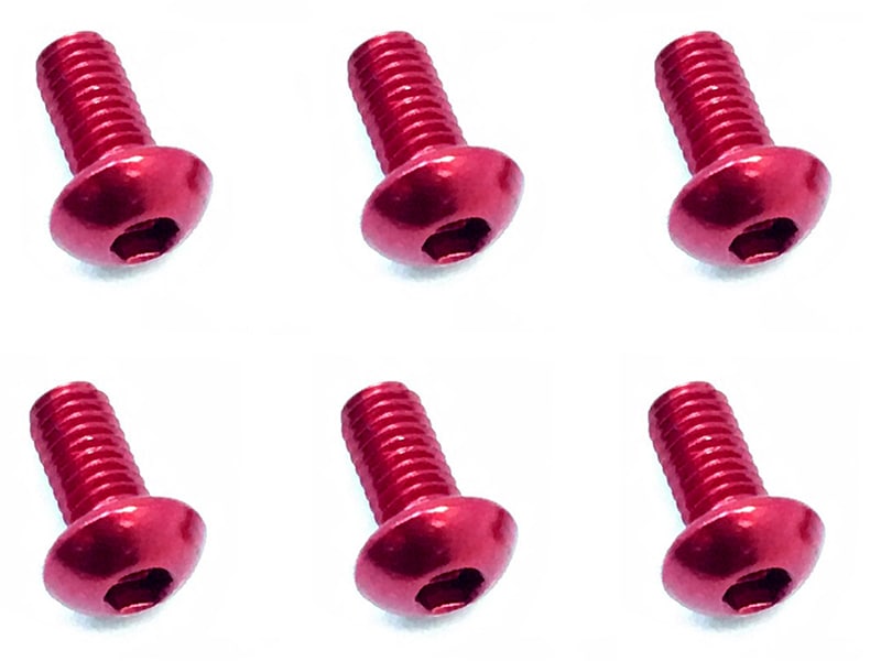 3x6ヘックスボタンビス(レッド/6本入)