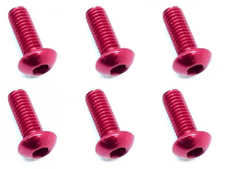3x8ヘックスボタンビス(レッド/6本入)