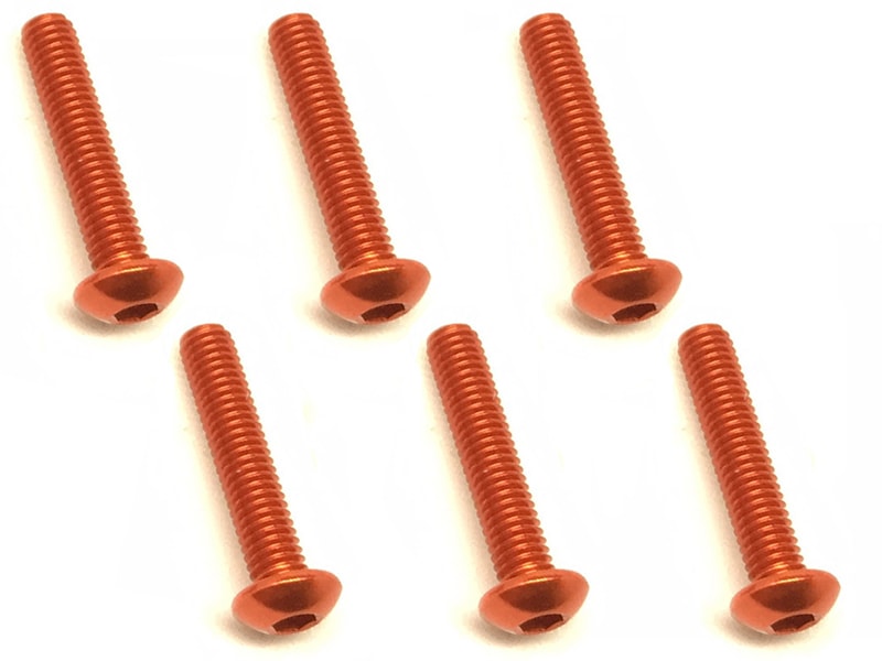 3x15 Hex Socket Button Head Duralumin Screw (Orange /6 pcs.)