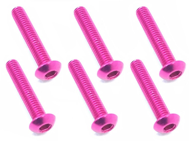 3x16 Hex Socket Button Head Screw (Pink /6 pcs.)