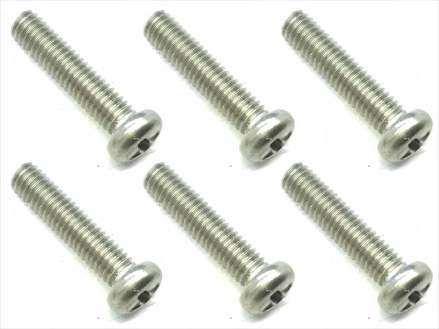 2.6x12 チタンボタンビス 6本入 プラス頭 2.6 X12 Titanium button machine screw (6 pcs.) plus head