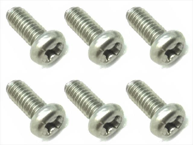 2.6x6 チタンボタンビス 6本入 プラス頭 2.6 X6 Titanium button machine screw (6 pcs.) plus head