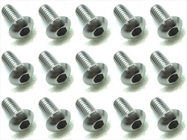 3X6 Stainless Steel Hex Socket Button Head Screw (15 pcs.)
