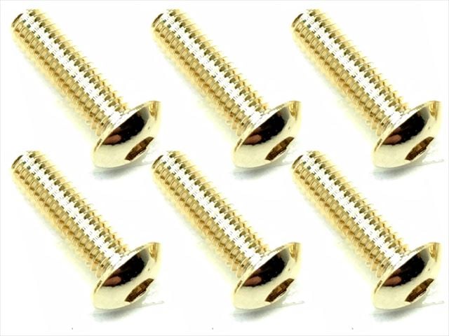 3×10 ステンレスヘックスボタンビス(6本入) 24Kゴールドメッキ 3×10 Stainless steel hex Pan Head Screw (6 pcs.) 24K gold plating