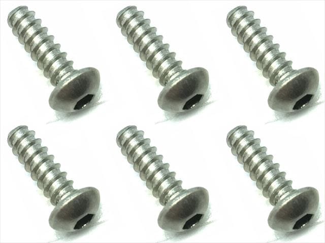 3X10 Titanium Hex Socket Pan Head Tapping Screw (6 pcs.)