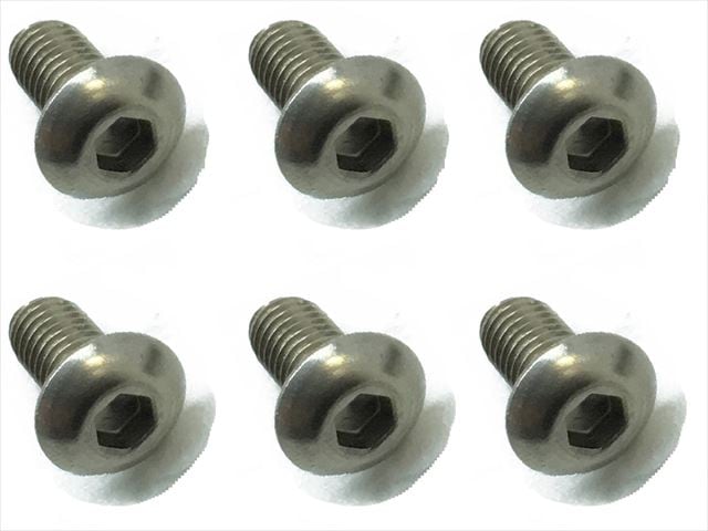 Titanium Hex Socket Pan Head Screw 3X6 6 pcs.