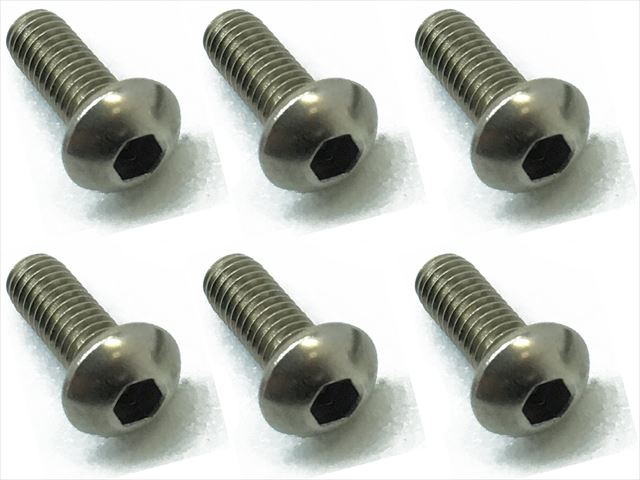 Titanium Hex Socket Pan Head Screw 3X8 6 pcs.