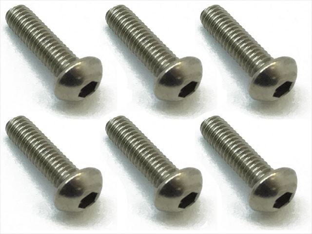 Titanium Hex Socket Pan Head Screw 3X10 6 pcs.