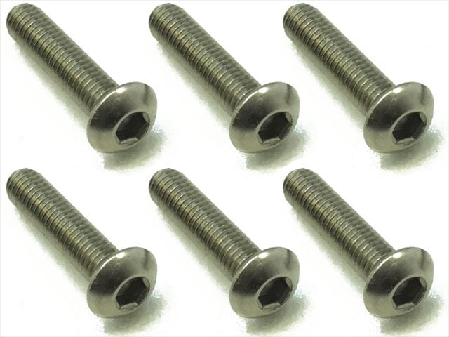Titanium Hex Socket Pan Head Screw 3X13 6 pcs.