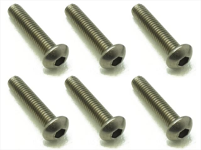 チタンヘックスナベビス 6本入 3×14 Titanium hex Pan Head Screw 3×14 (6 pcs.)