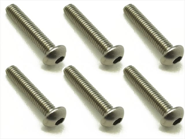Titanium Hex Socket Pan Head Screw 3X15 6 pcs.