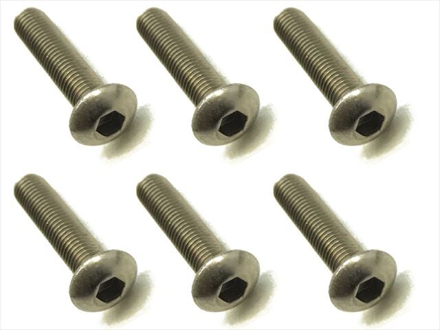 チタンヘックスナベビス 6本入 3×16 Titanium hex Pan Head Screw 3×16 (6 pcs.)