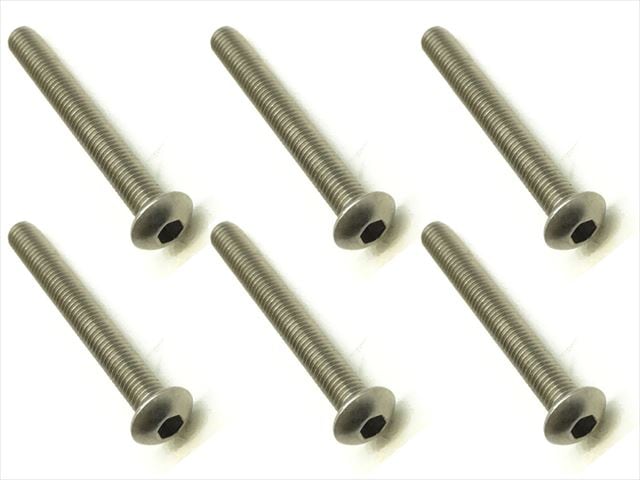 3x27 チタンヘックスボタンビス(6本入) 3x27 Titanium hex Pan Head Screw (6 pcs.)