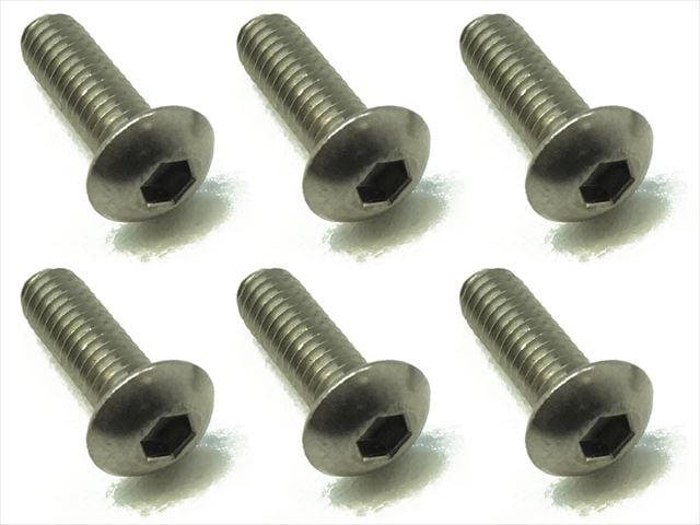 4X12 チタンヘックスボタンビス 6本入 4X12 Titanium hex Pan Head Screw (6 pcs.)