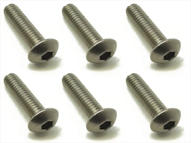 4X15 チタンヘックスボタンビス 6本入 4X15 Titanium hex Pan Head Screw (6 pcs.)