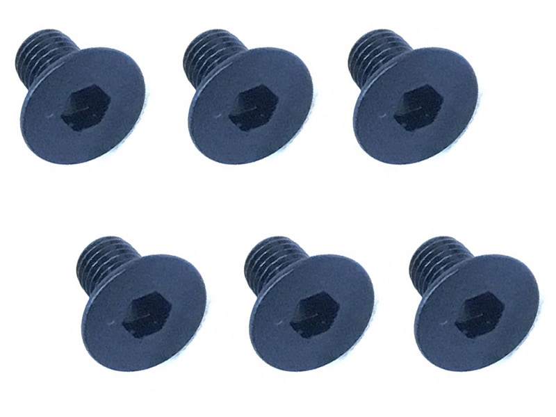 3x6 Hex Socket Countersunk Duralumin Screw (Black /6 pcs.)