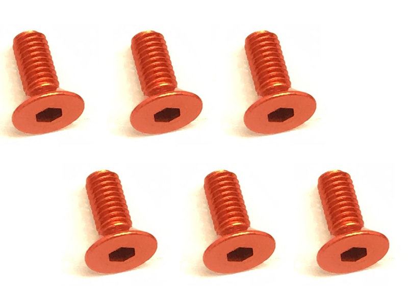 3x8 Hex Socket Countersunk Duralumin Screw (Orange /6 pcs.)