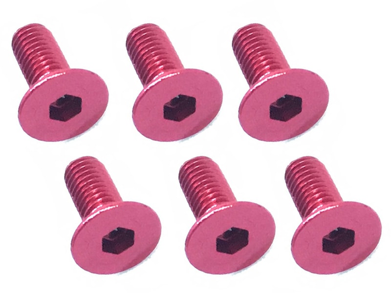 3x8 Hex Socket Countersunk Screw (Red /6 pcs.)