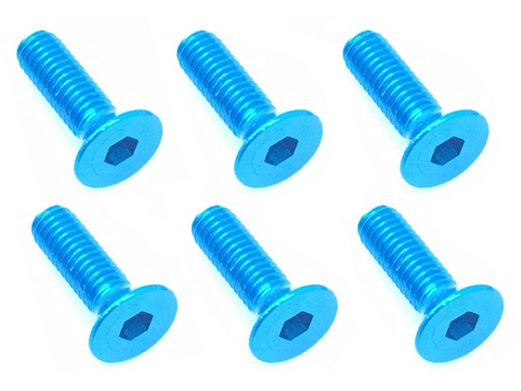 3x10 Hex Socket Countersunk Screw (Light Blue /6 pcs.)