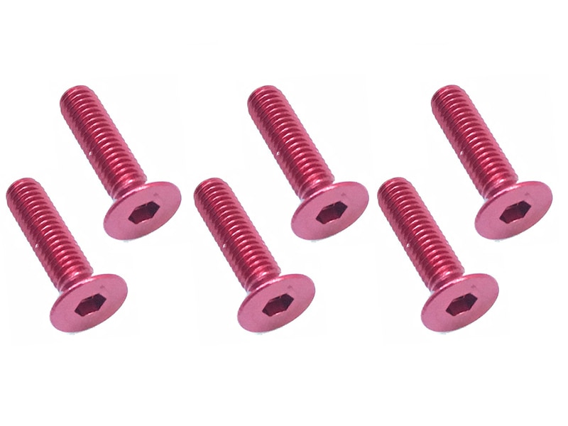 3x12 Hex Socket Countersunk Screw (Red /6 pcs.)