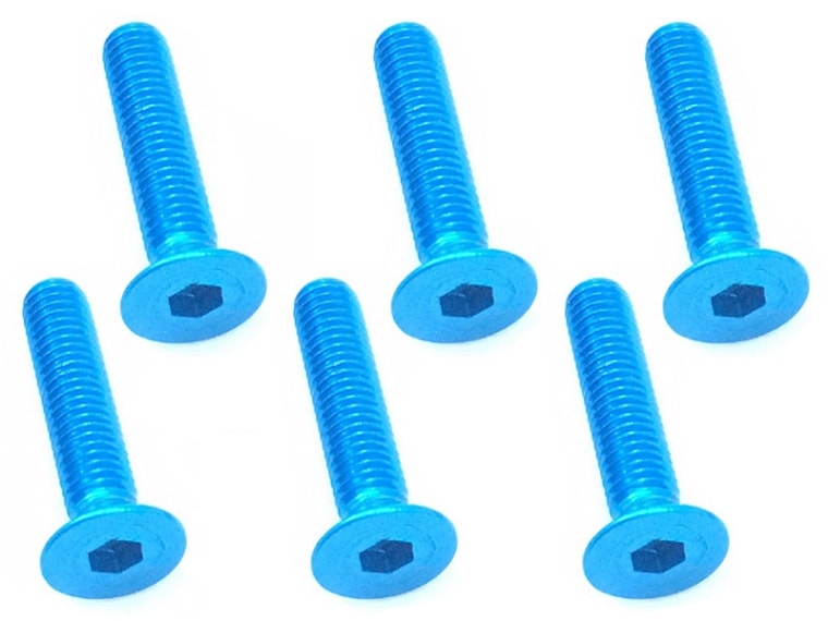 3x15 Hex Socket Countersunk Screw (Light Blue /6 pcs.)