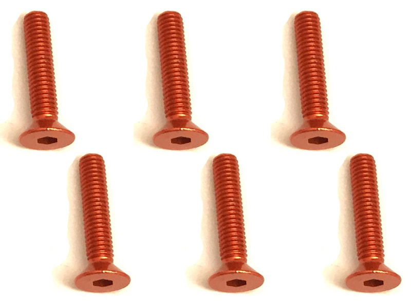 3x16 Hex Socket Countersunk Duralumin Screw (Orange /6 pcs.)