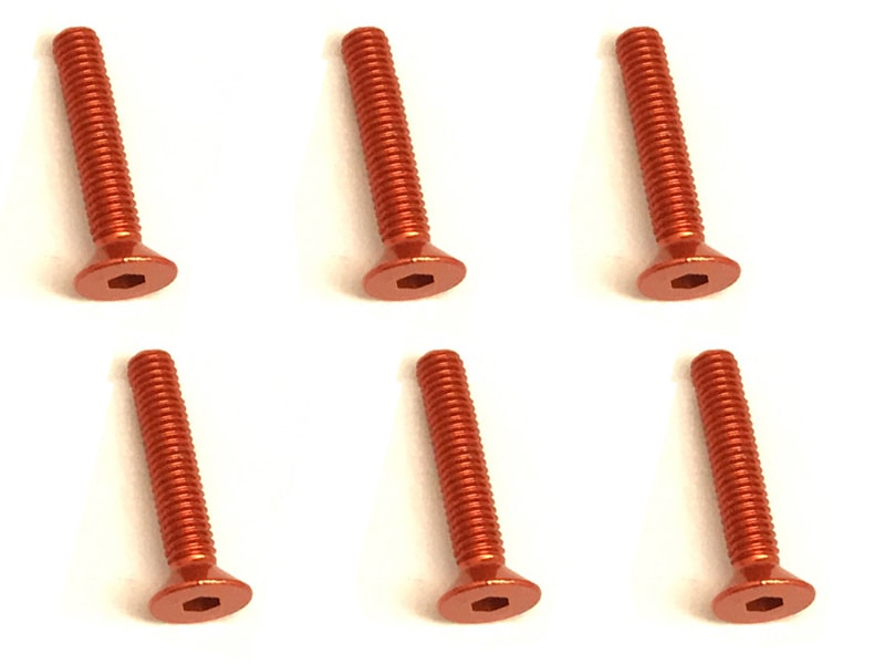 3x18 Hex Socket Countersunk Duralumin Screw (Orange /6 pcs.)