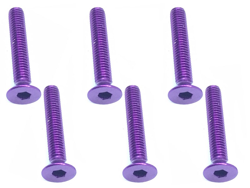 3x18 Hex Socket Countersunk Screw (Purple /6 pcs.)