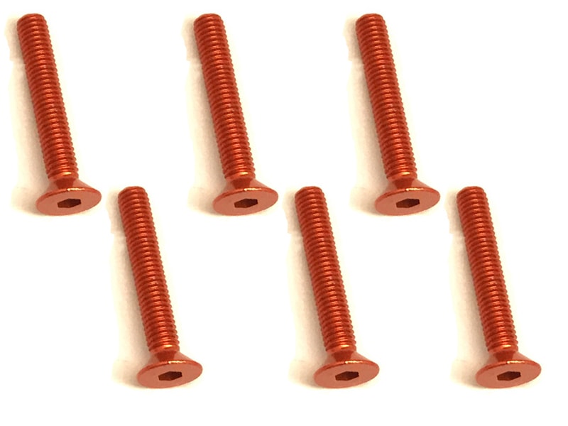 3x20 Hex Socket Countersunk Duralumin Screw (Orange /6 pcs.)