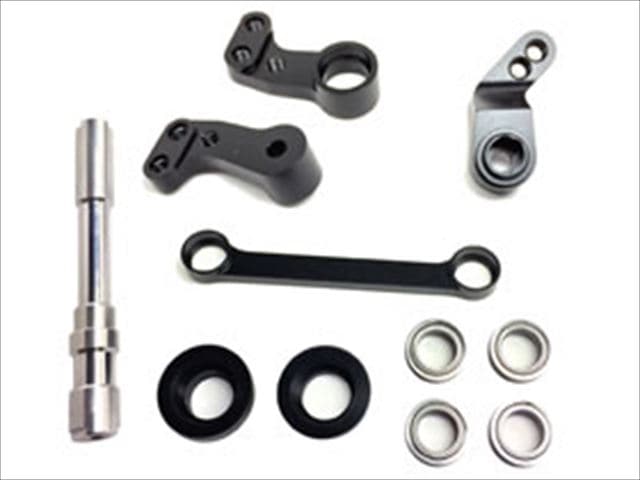 アルミステアリングクランクフルセット(ブラック) タミヤCC-01用 Aluminum steering wheel crank full set (black) TAMIYA CC-01