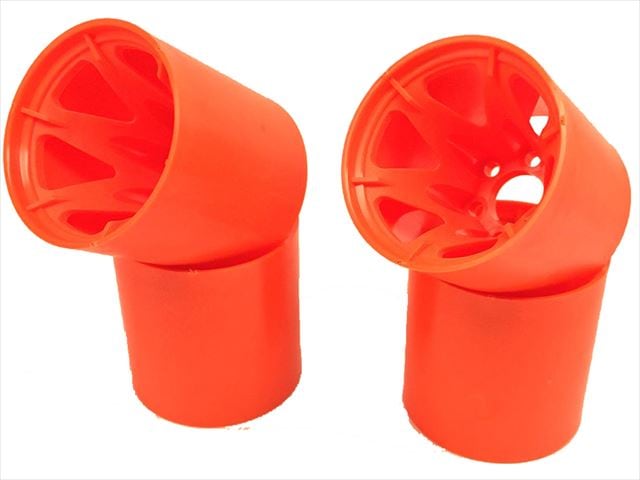 ファイバーレス6本リヤホイール(オレンジ)S-FLEX 4個入 Rear wheel S-FLEX (orange) pcs. of 6 Fiberless 4 pcs.